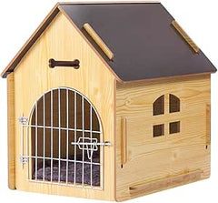 YOWEIN Cat Beds, Wooden Dog Houses Winter Warm Cat Kennel Dogs Crate Cat Tent House (1.2m long  .8m width  1m height)With AC